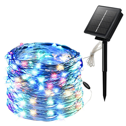 Alambre De Luces Con Panel Solar