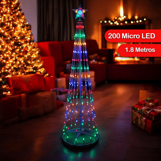 Árbol De Luces Navideño 1.80 Metros