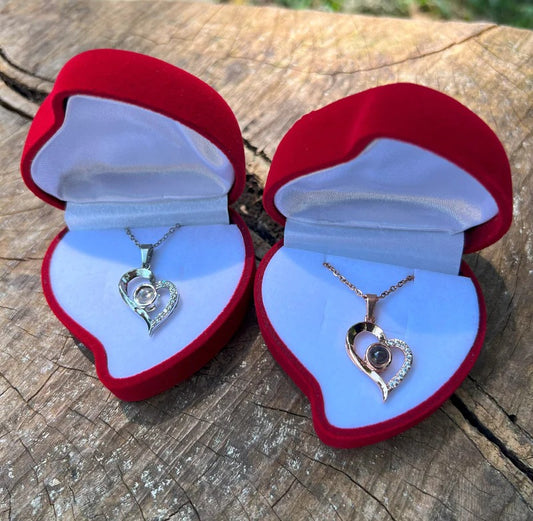 Collar Corazón "Te Amo" 100 Idiomas