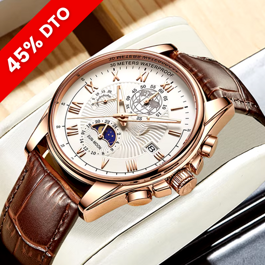 Reloj Mecánico de Cuero