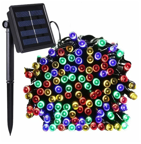 Red de Luces Con Panel Solar
