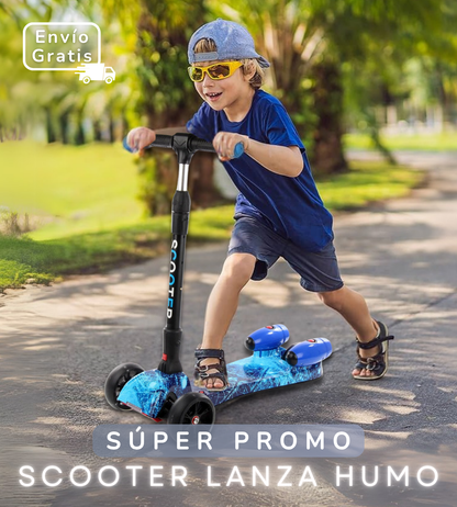 Scooter Monopatín Con Turbinas de Humo